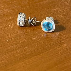 Swiss Blue Topaz Earrings